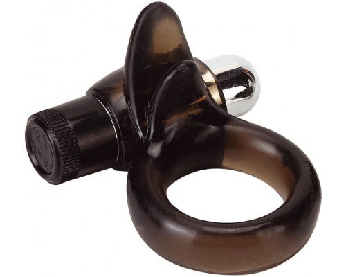 Seven Creations - Кольцо вибрирующее Vibro Ring Clitoral Tongue, BLACK (DT50638)