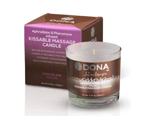 Массажная свеча DONA Kissable Massage Candle Chocolate Mousse (125 мл)