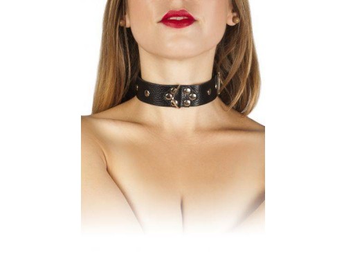 sLash - Ошейник Leather Restraints Collar, BLACK (280163)