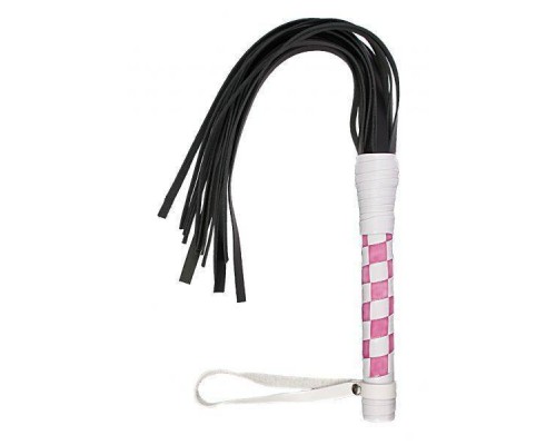 sLash - Флогер VIP Leather Flogger White&Light Pink (280194)