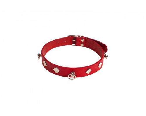 sLash - Ошейник Leather Choker, RED (280244)