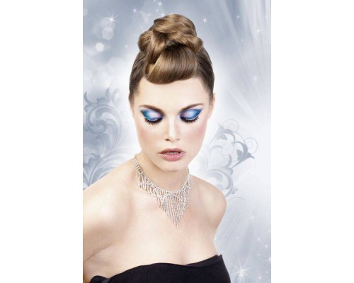 Baci Eyelashes - Реснички Black-White Rhinestone Eyelashes (B504)