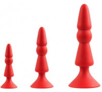 Dream Toys - MENZSTUFF 3-PIECE ANAL CONE SET RED (DT21284)