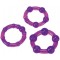 Seven Creations - Набор эрекционных колец Ultra Soft & Stretchy Pro Rings, PURPLE (DT50640)