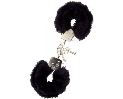 Dream Toys - Наручники METAL HANDCUFF WITH PLUSH, BLACK (T160031)