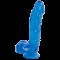 Фаллоимитатор Doc Johnson Jelly Jewels - Cock and Balls with Suction Cup - Blue