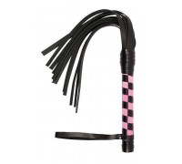 sLash - Флогер VIP Leather Flogger Black /Light Pink (280195)