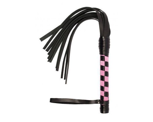 sLash - Флогер VIP Leather Flogger Black /Light Pink (280195)