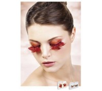 Baci Eyelashes - Реснички Orange-Red Feather Eyelashes (B617)