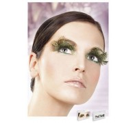 Baci Eyelashes - Реснички Brown-Green Feather Eyelashes (B643)