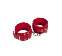 sLash - Оковы Leather Dominant Leg Cuffs, RED (280155)