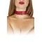 sLash - Ошейник Leather Restraints Collar, RED (280164)