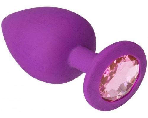 sLash - Анальная пробка, Purple Silicone Pink Topaz, L (280587)