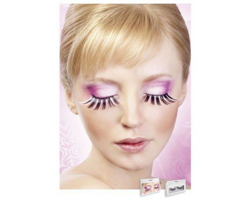 Baci Eyelashes - Реснички Pink-Black Glitter Eyelashes (B519)
