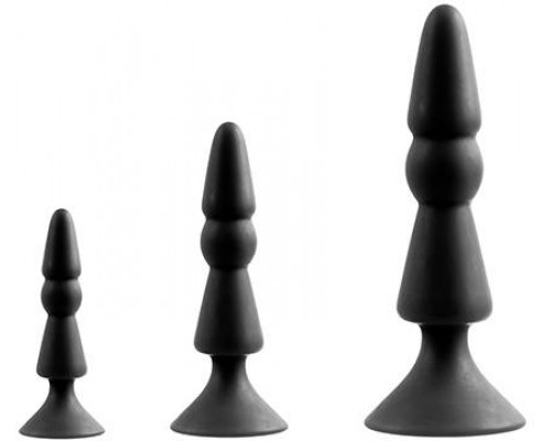 Dream Toys - MENZSTUFF 3-PIECE ANAL CONE SET BLACK (DT21285)