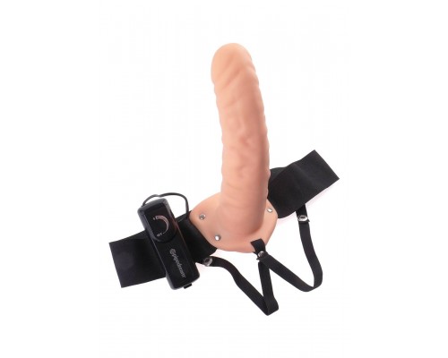 Полый страпон с вибрацией Fetish Fantasy Hollow Strap On 8", 20х4,5 см