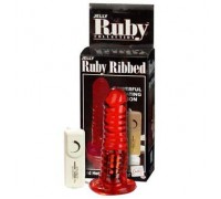 Анальный вибратор Ruby Ribbed, 18х3,5 см