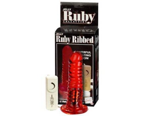 Анальный вибратор Ruby Ribbed, 18х3,5 см