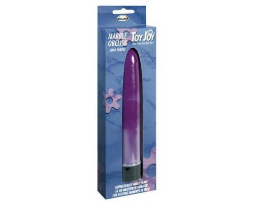 Вибратор пластиковый Marble Obelisk Purple, 15х3 см