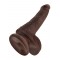 Фаллоимитатор King Cock 6' Cock With Balls Brown 15,2х3,8см.