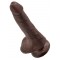 Фаллоимитатор King Cock 6' Cock With Balls Brown 15,2х3,8см.