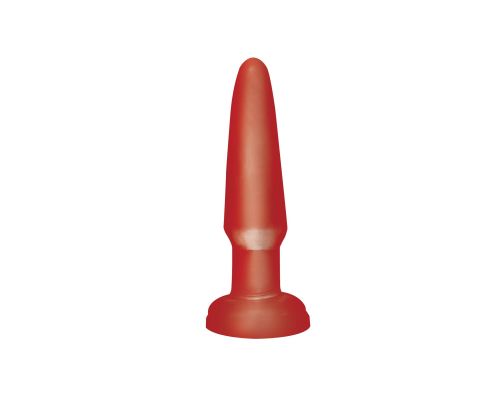 Анальная пробка BASIX, красный, 9Х2,5 см