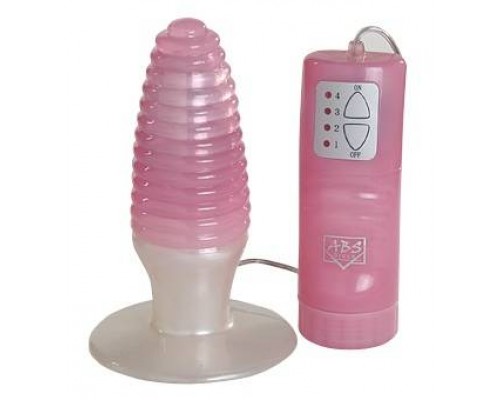 Анальный вибратор SwirlTop, розовый, 8,5Х3 см