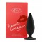 Силиконовая анальная пробка Miss V - Heartbreaker Velvet Black, 9,5х3,1 см