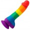 Фаллоимитатор c мошонкой Pride Dildo Silicone Rainbow, 14,5х4 см