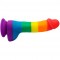 Фаллоимитатор c мошонкой Pride Dildo Silicone Rainbow, 14,5х4 см