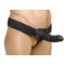 Страпон Hollow Silicone Strap On Dildo with Elastic Straps - Black 15,2х4,3 см