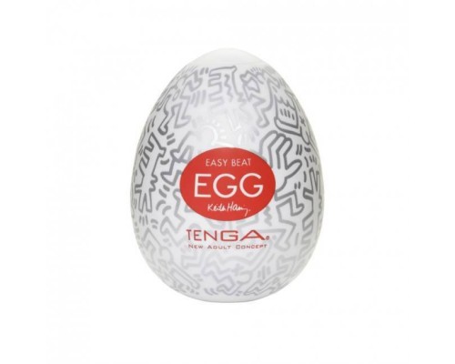 Мастурбатор-яичко Tenga Keith Haring Party Egg White/Chrome OS