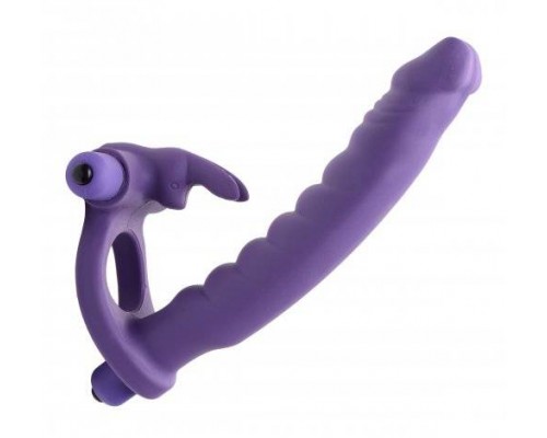 Насадка для двойного проникновения Double Delight Dual Insertion Vibrating Rabbit Cock Ring, 16,5Х2,6 см