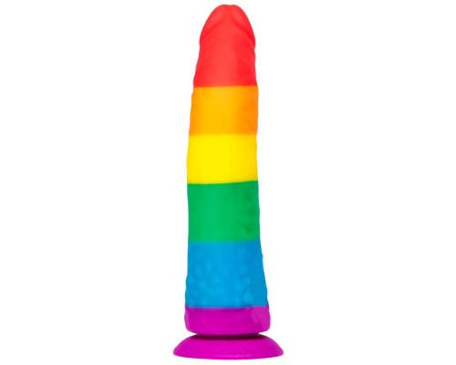 Фаллоимитатор Pride Dildo Silicone Rainbow, 14х3,6 см