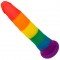 Фаллоимитатор Pride Dildo Silicone Rainbow, 14х3,6 см