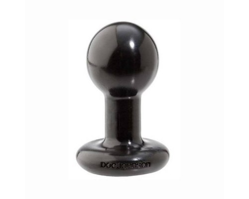 Анальная пробка "Roound Buttplug", черный, 7,5Х4,5 см