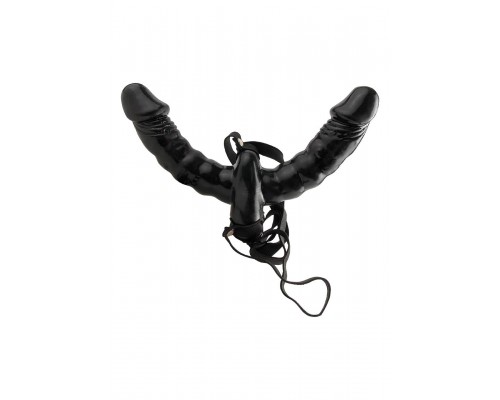 Двойной страпон Fetish Fantasy Vibrating Double Delight Strap-On, 12х3,7 см