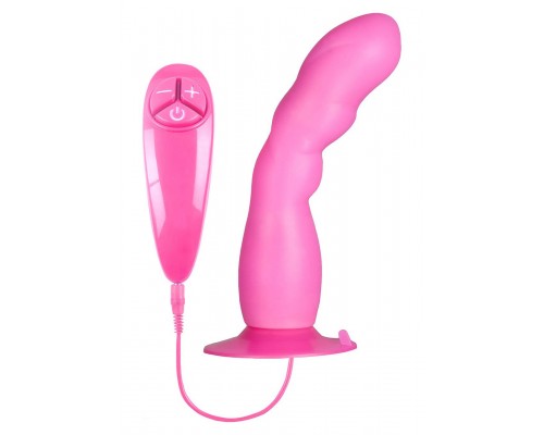 Силиконовый вибратор на присоске Icy Bunny Vibe W Suction Cup, 16,5х3,5 см