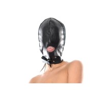 Маска с поводком Fetish Fantasy Leather Hood with Leash