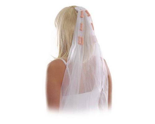 Фата с пенисами Bachelorette Party Pecker Veil