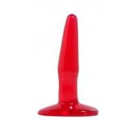 Анальная пробка Basix Mini Butt Plug, 11х2 см (красный)