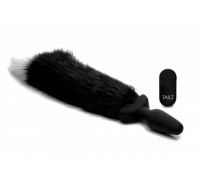 Xr Brands Waggerz Moving and Vibrating Fox Tail Anal Plug- анальная пробка с хвостом,(черный) 10.2х3.8см