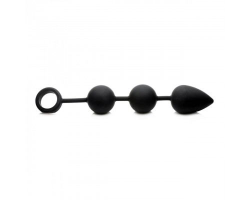 Tom of Finland Weighted Anal Ball Beads - анальные шарики,(черный) 31,5х5,7см