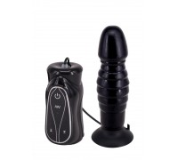 Seven Creations Pleasure Thrust Vibrating Butt Plug - анальная вибропробка с толчковыми движениями, 14х4 см