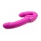 Evoke Rechargeable Vibrating Silicone Strapless Strap On - страпон 24.7х4 см. (розовый)