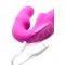 Evoke Rechargeable Vibrating Silicone Strapless Strap On - страпон 24.7х4 см. (розовый)