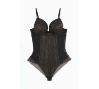 Admas эротическое боди с кружевом (L black)