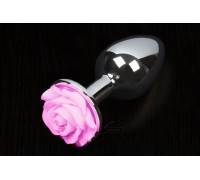 Пикантные Штучки Rose Large - большая анальная пробка, 8.5х4 см (розовый)