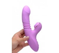 Shegasm Pro-Thrust Thrusting Suction Rabbit - вибратор-кролик с вакуумным стимулятором клитора, 22.8х3.7 см.