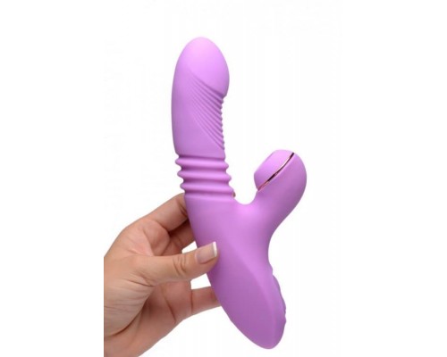 Shegasm Pro-Thrust Thrusting Suction Rabbit - вибратор-кролик с вакуумным стимулятором клитора, 22.8х3.7 см.